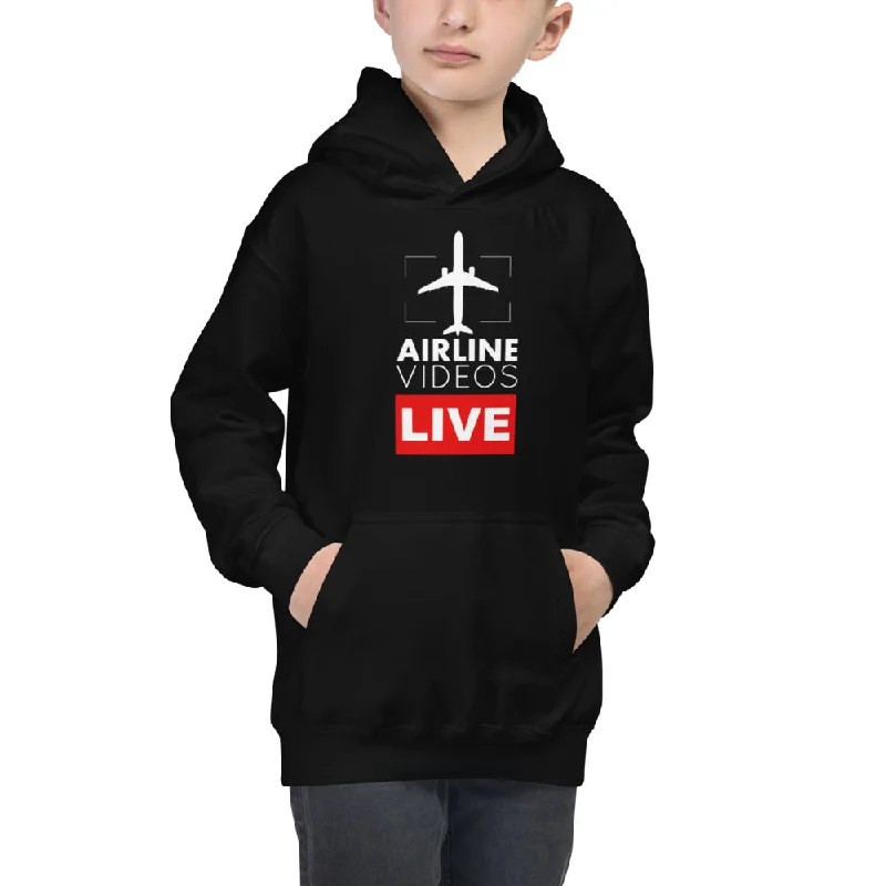 AIRLINE VIDEOS LIVE Kids Hoodie