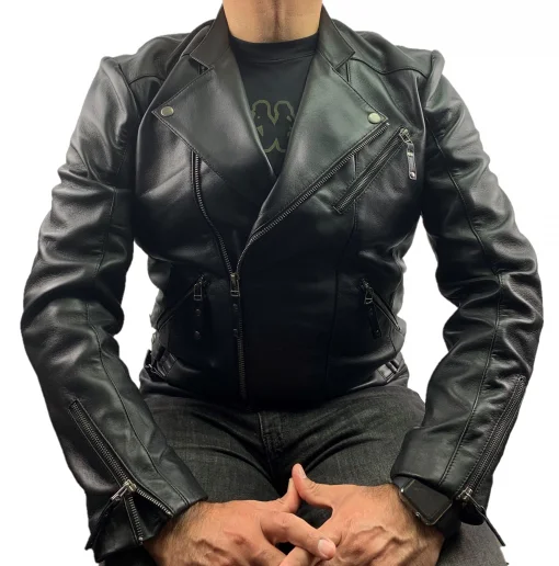 HAARLEM Men KOZA 11700 Leather Jacket Black