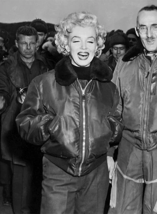 Marilyn Monroe Korea Tour Black Leather Jacket