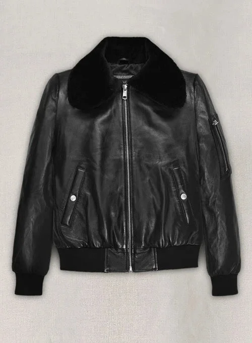 Marilyn Monroe Korea Tour Black Leather Jacket