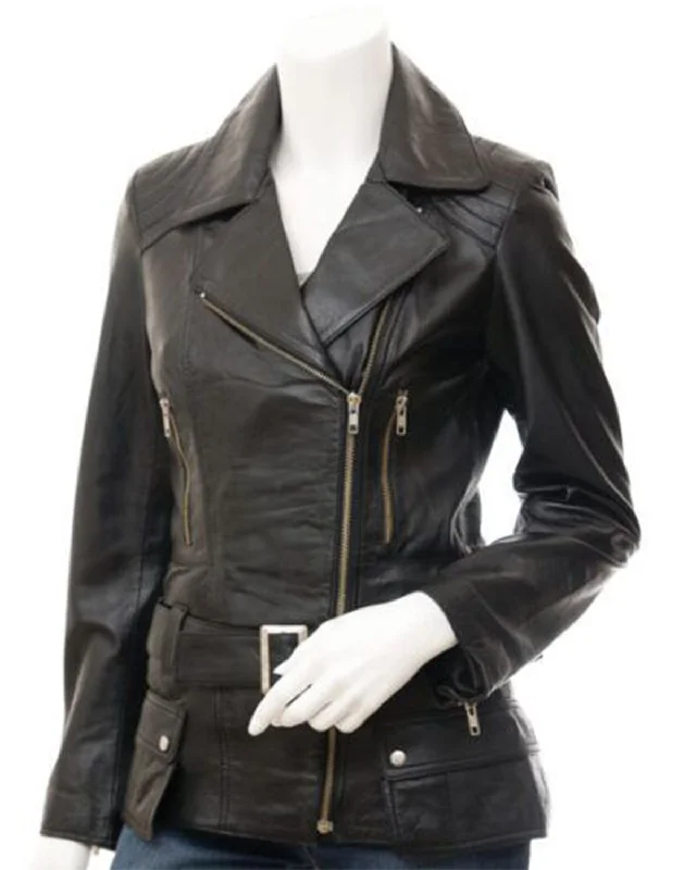 Stylish Leather Jacket For Women Black Biker Jacket