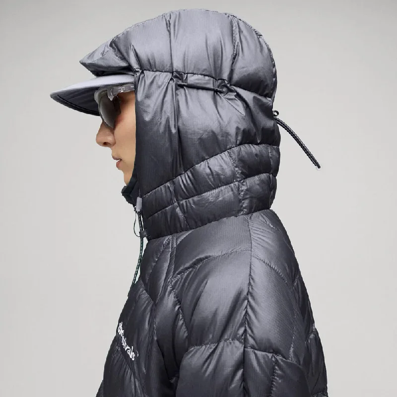 Women Black Enclosed Hooded Parka Jacket