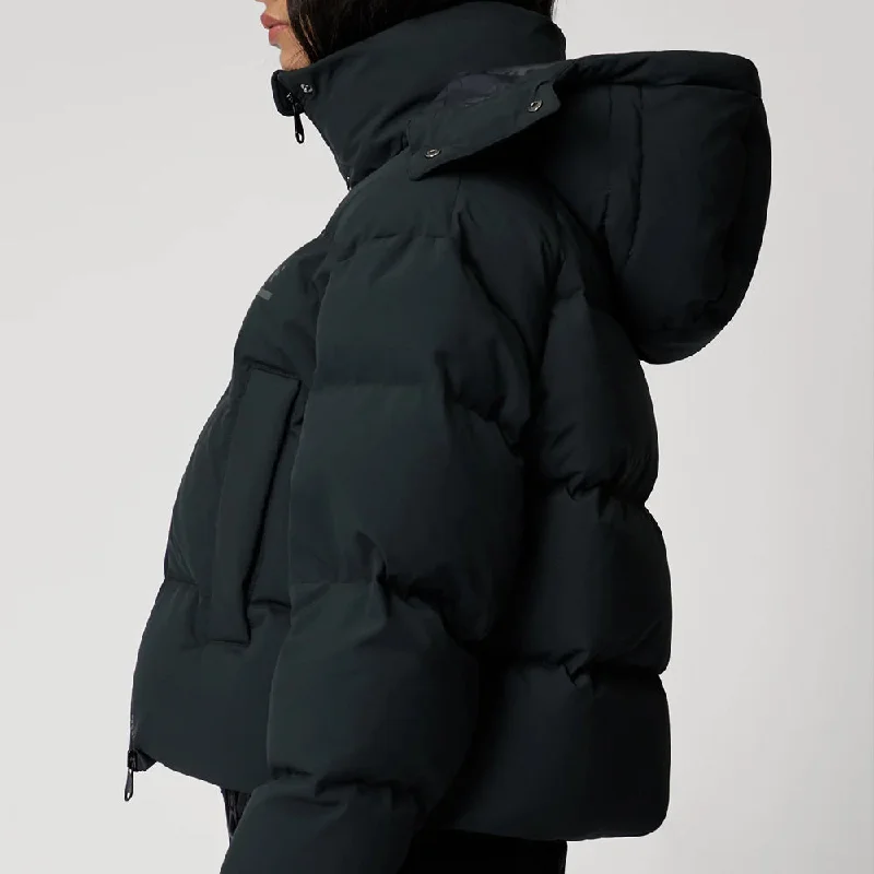 Women Mate Black Winter Puffer Jacket