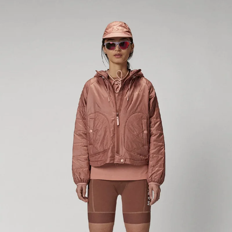 Women Pink Winter Parka Jacket With Hood