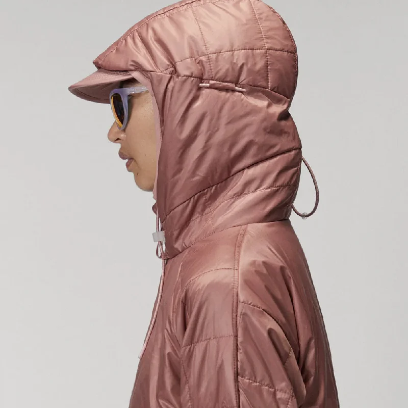 Women Pink Winter Parka Jacket With Hood