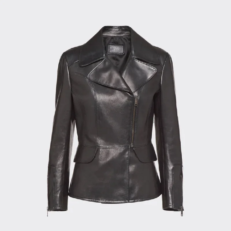 women's biker leather jacket