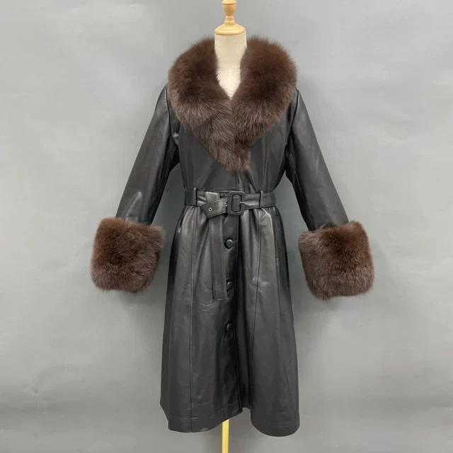 Black Brown fur / S(bust 90cm)