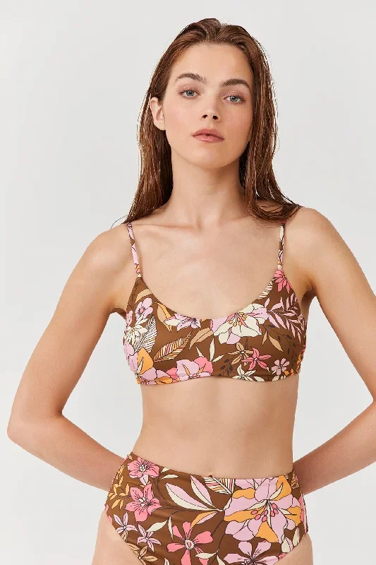 LUMA RESORT FLOWER BRALETTE BIKINI TOP