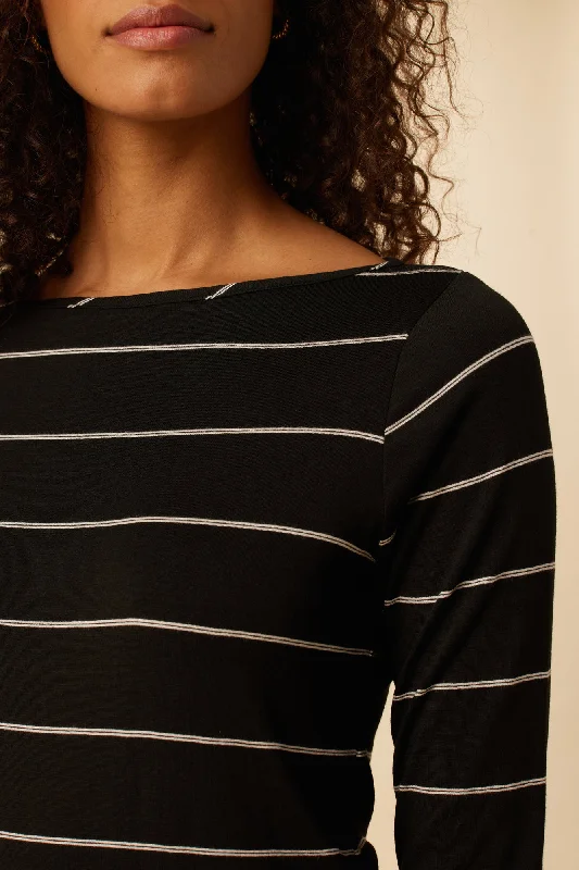 3-4-francoise-tee-havana-stripe-black