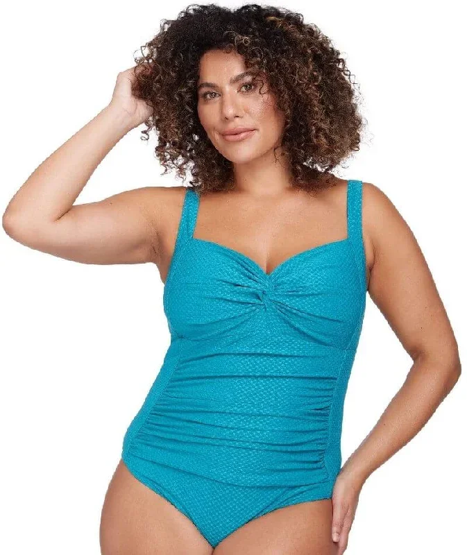 Artesands Rhapsody Botticelli Twist Front D-DD Cup One Piece Swimsuit - Teal