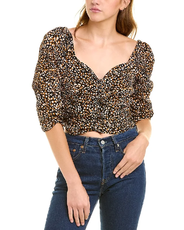 BCBGeneration Ruched Crop Top