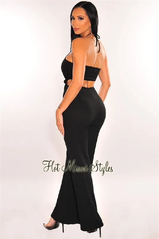 black-ribbed-halter-knotted-cut-out-palazzo-jumpsuit