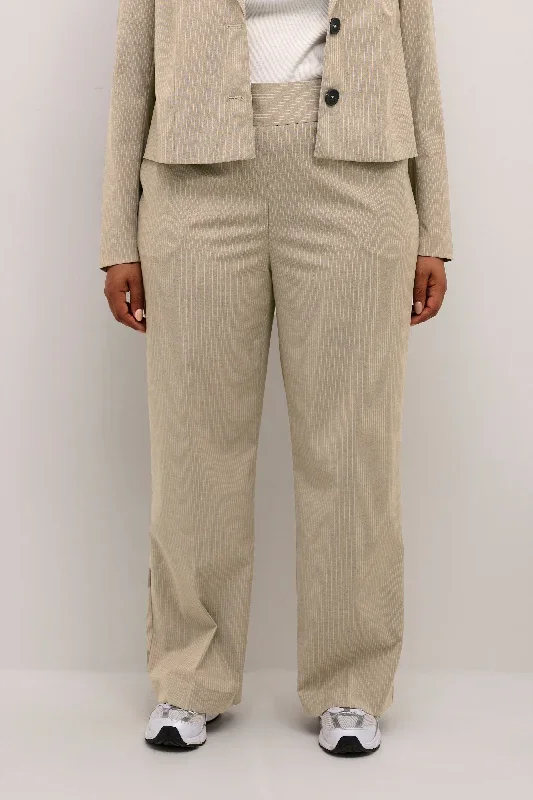 trousers with fine pinstripe