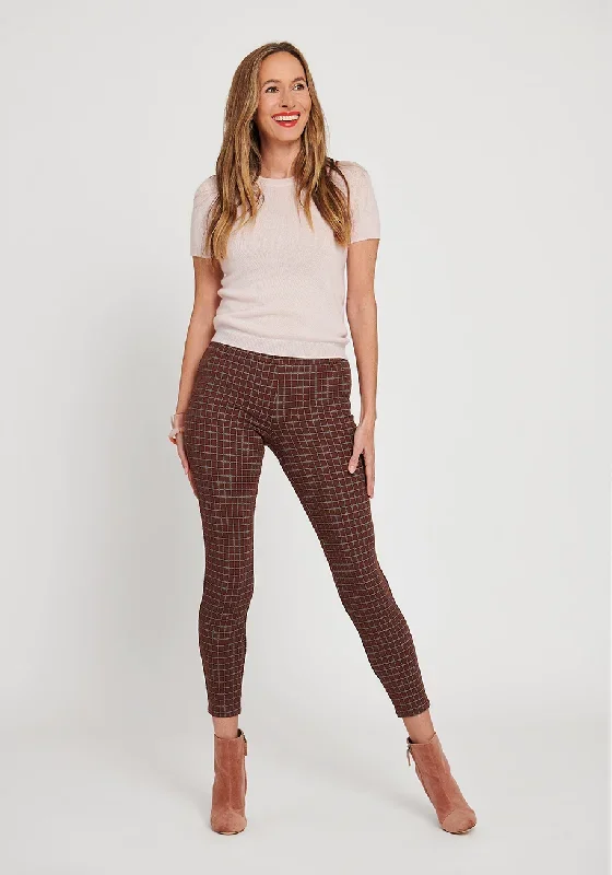 Classic Dress Pant Yoga Pant | Skinny (Driftwood Check)