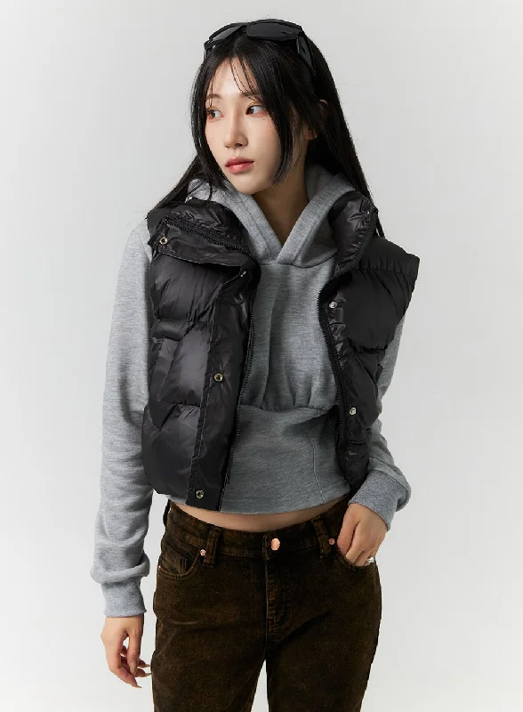 Cropped Puffer Vest CN320