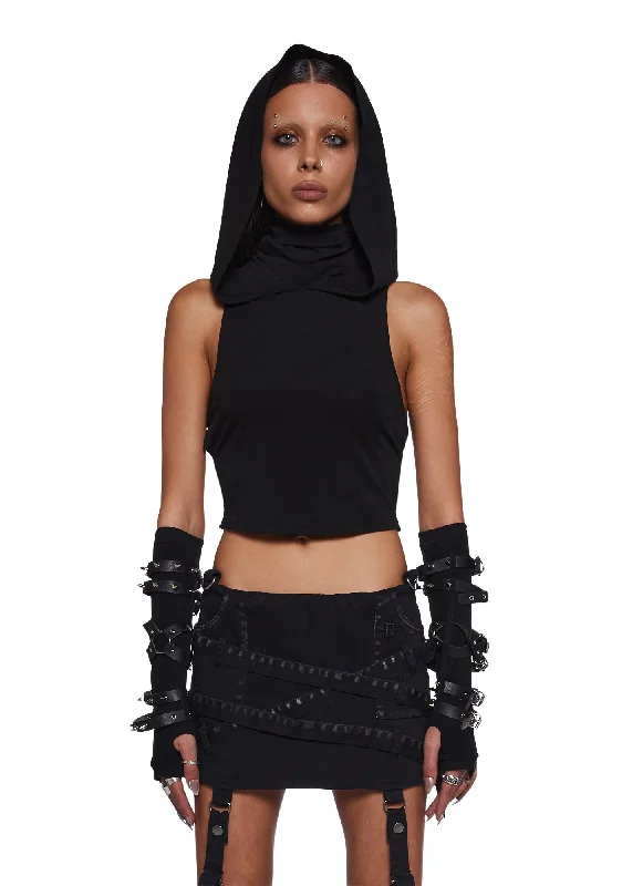 Frequency Hoodie Crop Top