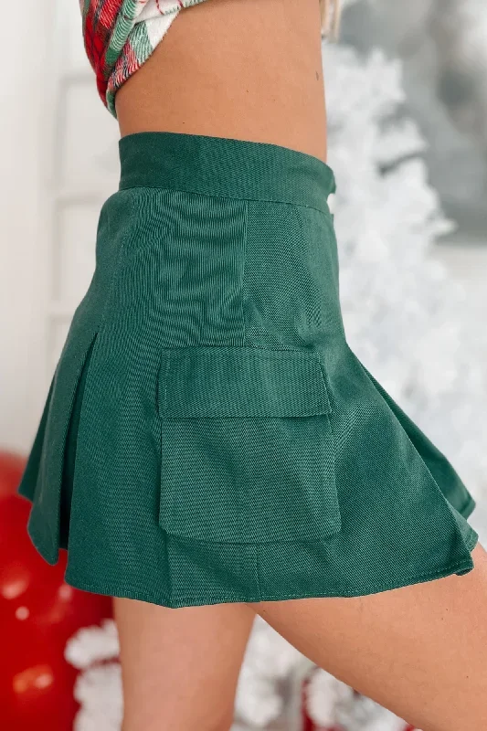 ease-on-by-pleated-cargo-skirt-forest-green