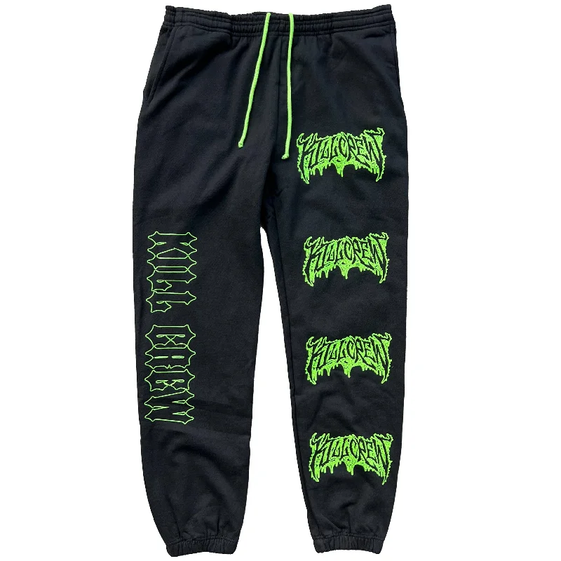 HEAVYWEIGHT LUX ""METAL"" SWEATPANTS - BLACK / GREEN