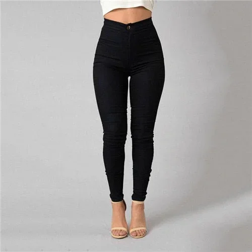 High Waist Stretch Slim Jeggings