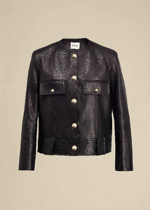 The Laybin Jacket in Black Leather