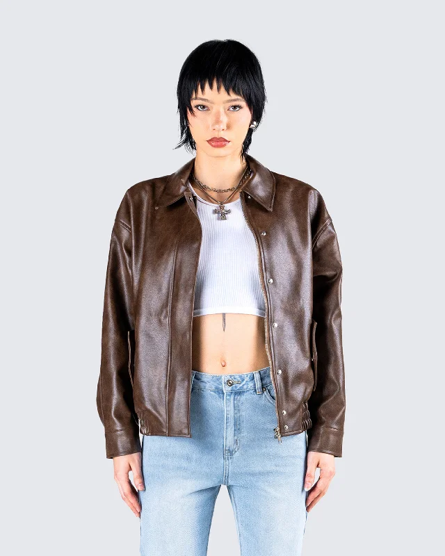 maven-brown-vegan-leather-jacket