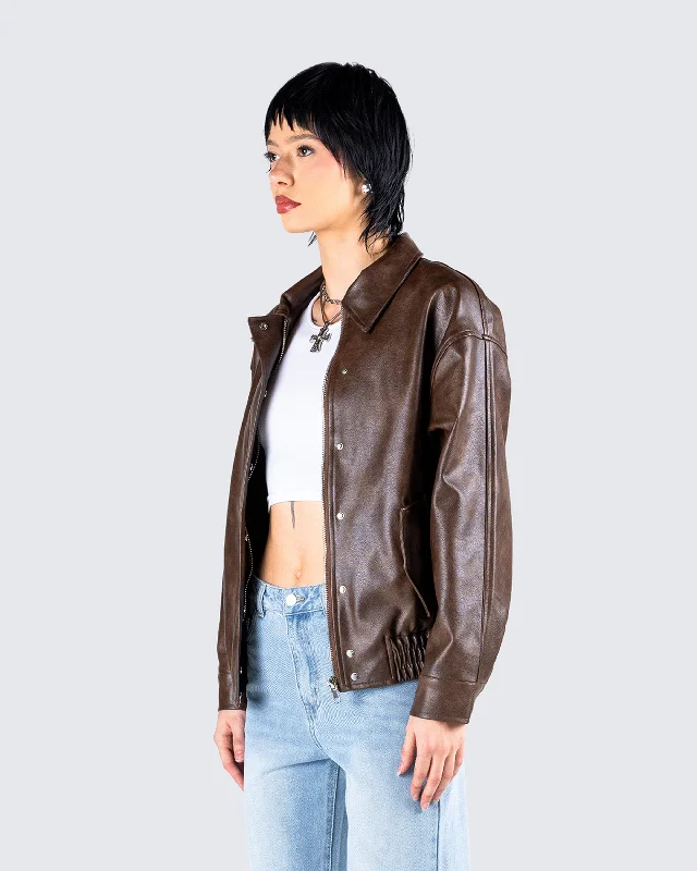 maven-brown-vegan-leather-jacket