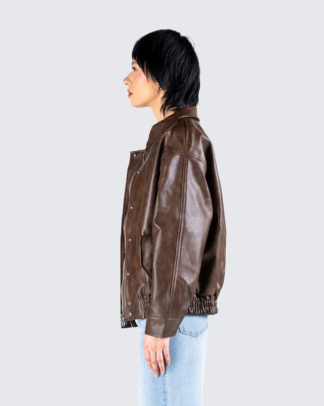 maven-brown-vegan-leather-jacket