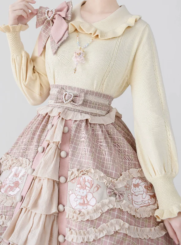 MIST~Japanese Style Lolita Sweater Puff Sleeves Knit Undershirt