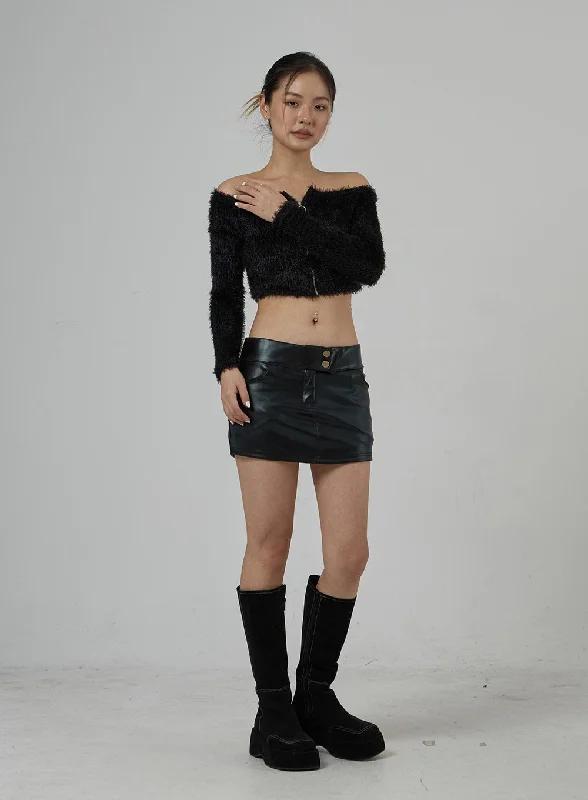 off-shoulder-zipper-faux-fur-cropped-top-cj302