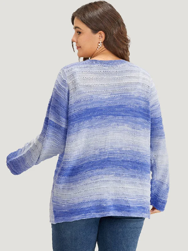 ombre-knotted-front-bodycon-cardigan