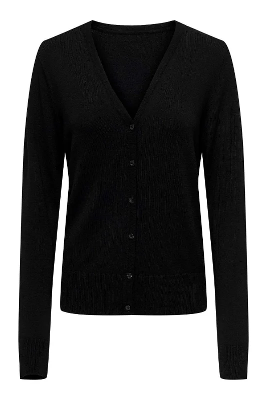 Only - Onljasmin V-Neck Cardigan Knt - 4597373 Black