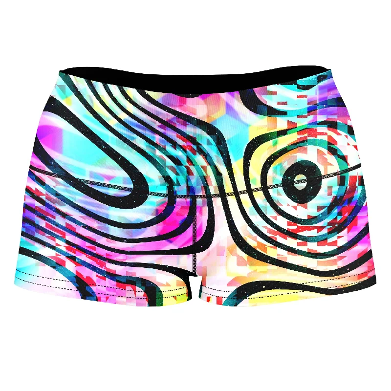 Psytrance High-Waisted Women's Shorts