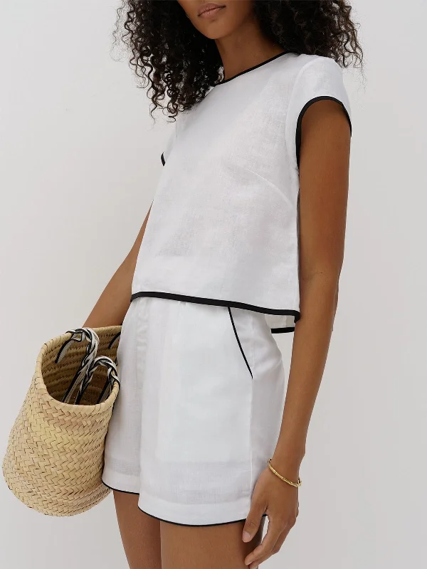 pure-cotton-contrast-trim-shorts-set