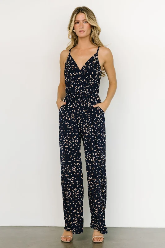 Sade Jumpsuit | Navy Print