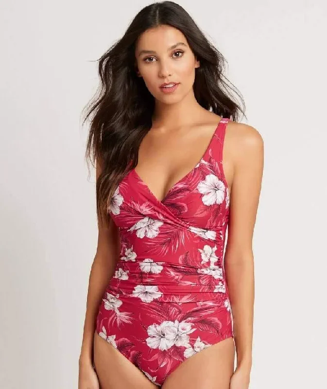 Sea Level Tropicale Cross Front B-DD Cup One Piece Swimsuit - Red