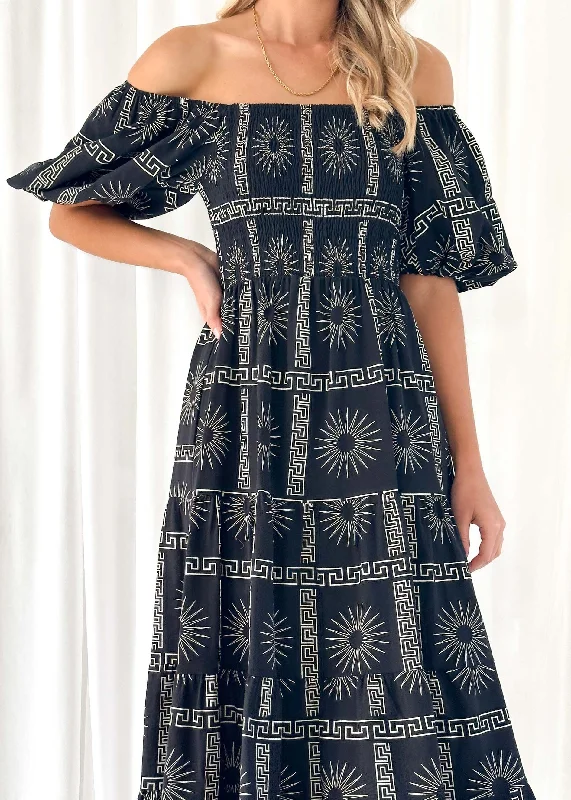 teia-off-shoulder-midi-dress-black-abstract