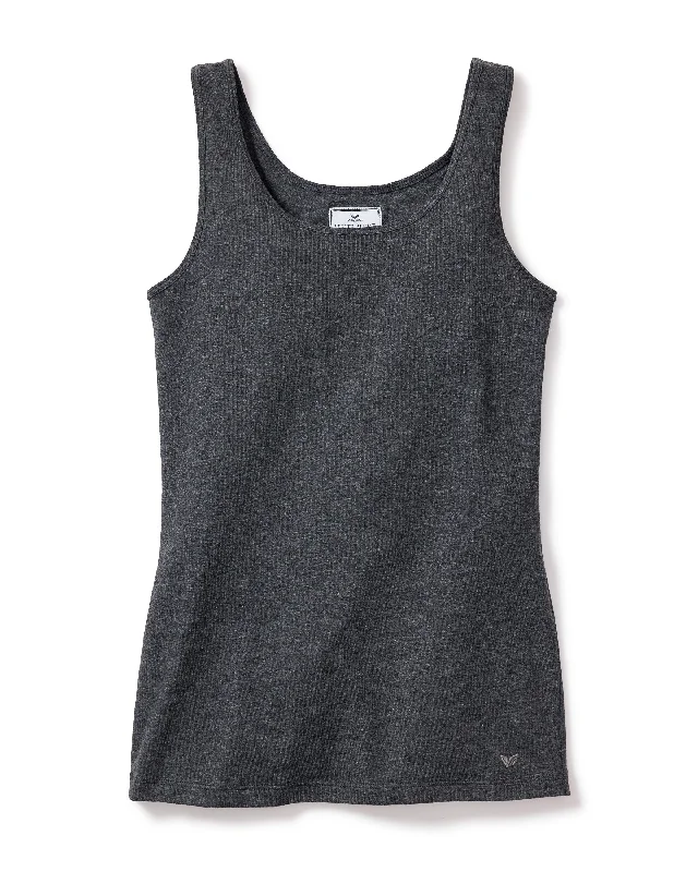 Women's Pima Tank Top in Dark Heather Grey