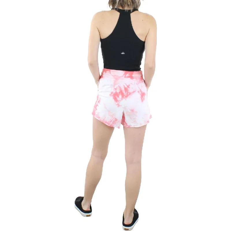 womens-tie-dye-raw-hem-casual-shorts-1