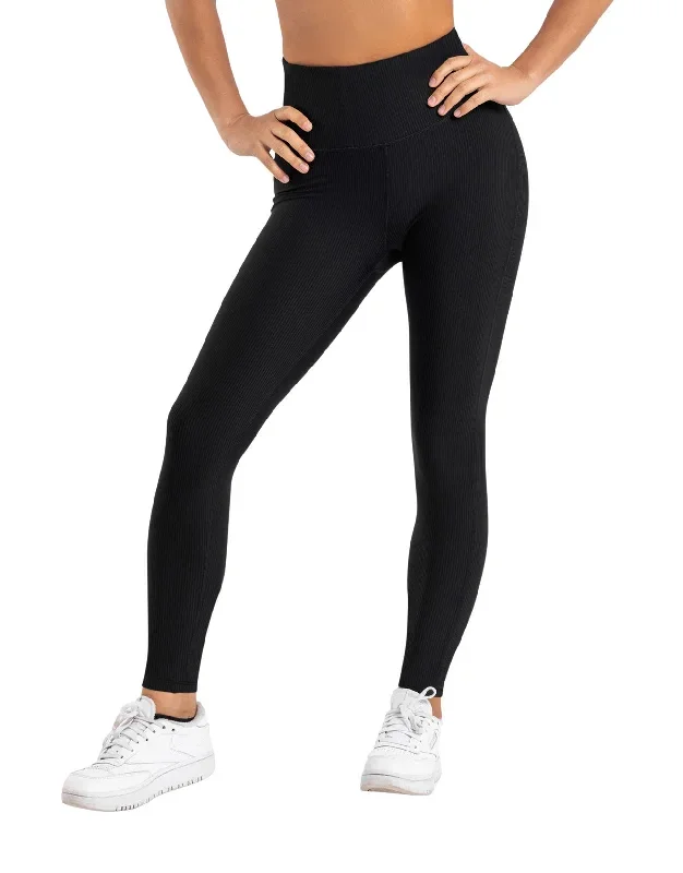 Ribbed Texture High Waisted Yoga Leggings