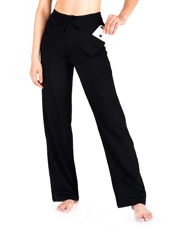 Essential Wide Leg Yoga Pants (Black)