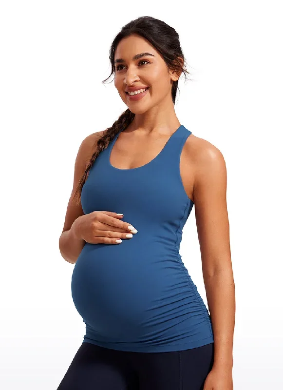 Butterluxe Racerback Maternity Tank Ruched Sides