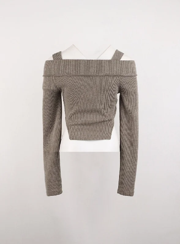 zip-cut-out-off-shoulder-crop-sweater-id306